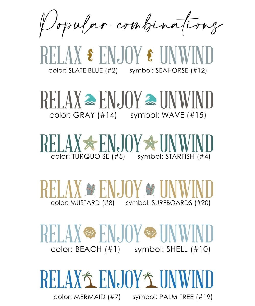 Custom Beach House Canvas Sign, Personalized Gift, Relax Enjoy Unwind Always Be Kind