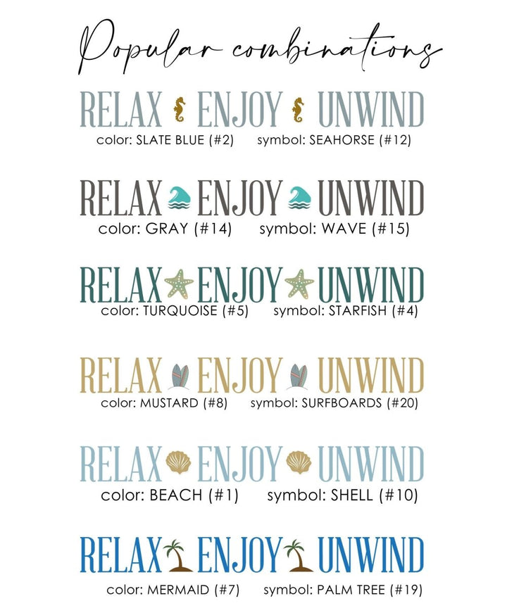 Custom Beach House Canvas Sign, Personalized Gift, Relax Enjoy Unwind Always Be Kind