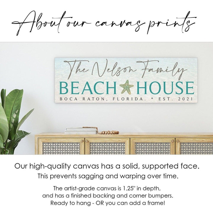 Personalized Beach House Sign, Custom Coastal Decor