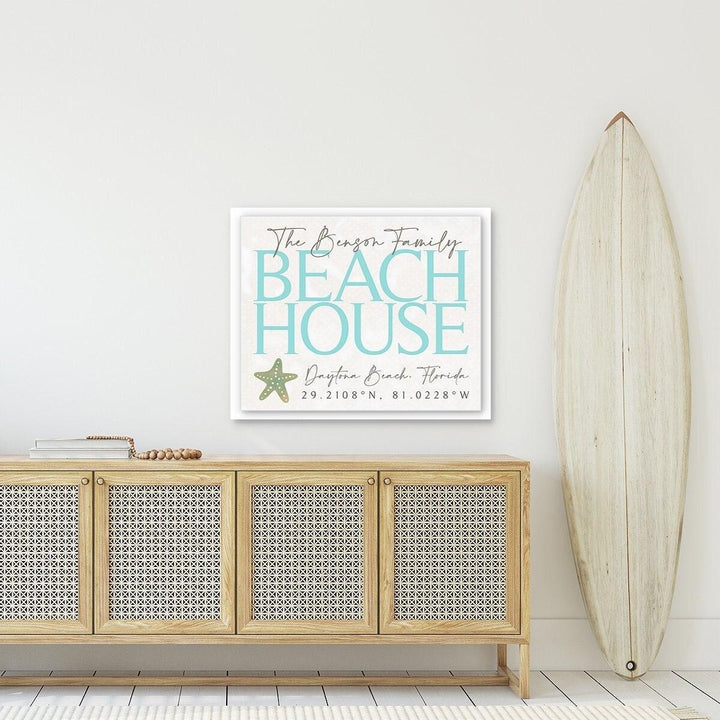Personalized Beach Welcome Sign, Custom Coastal Gift