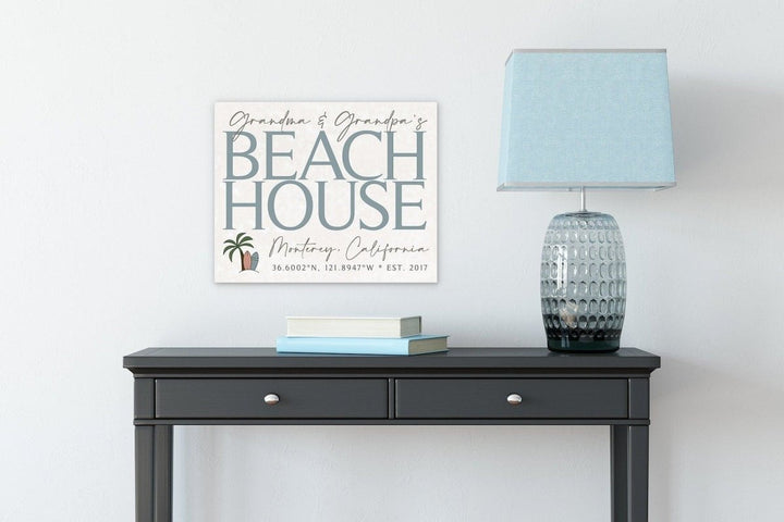 Personalized Beach Welcome Sign, Custom Coastal Gift