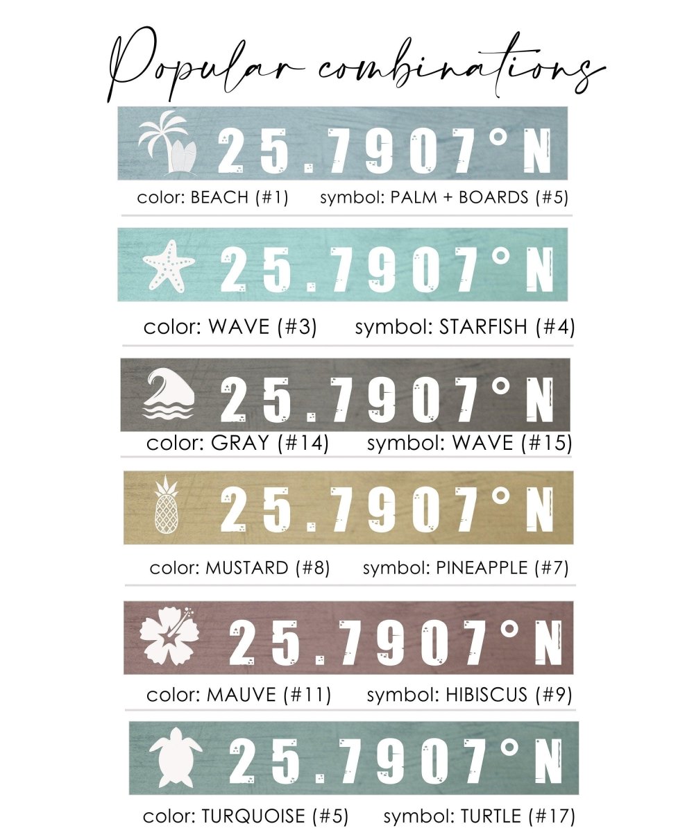 Custom Coordinates Beach House Sign, Nautical Canvas Wall Decor