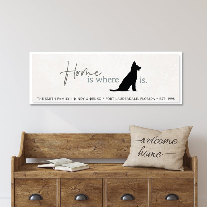 Custom Dog Lover Canvas Wall Sign - Catch A Star Fine Art
