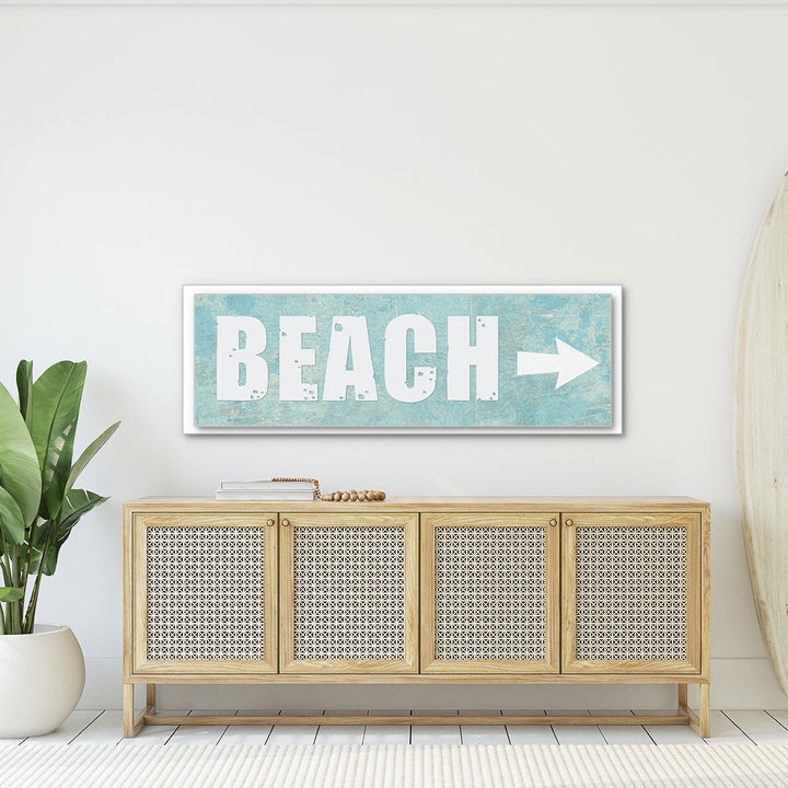Custom Beach Sign Canvas Wall Decor