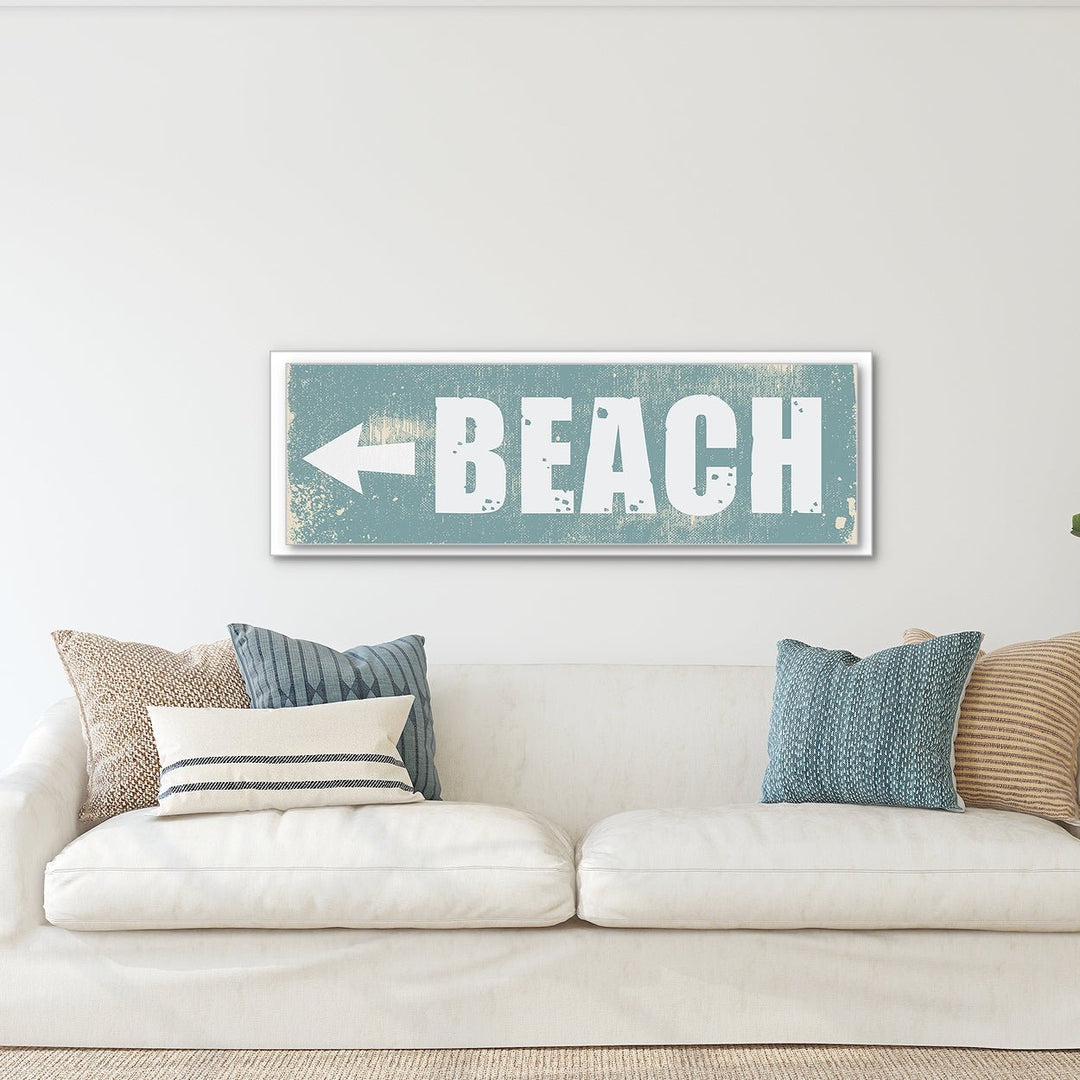 Custom Beach Sign Canvas Wall Decor