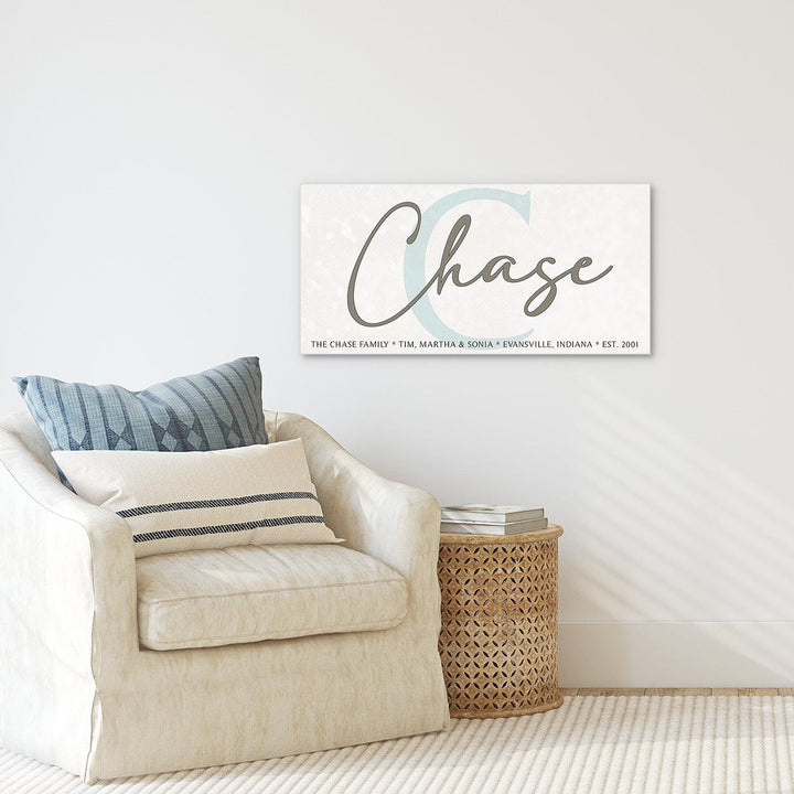 Personalized Family Name Canvas Sign - Catch A Star Fine Art