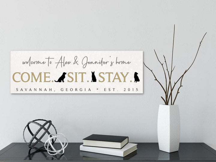 Personalized Dog House Canvas Sign - Catch A Star Fine Art