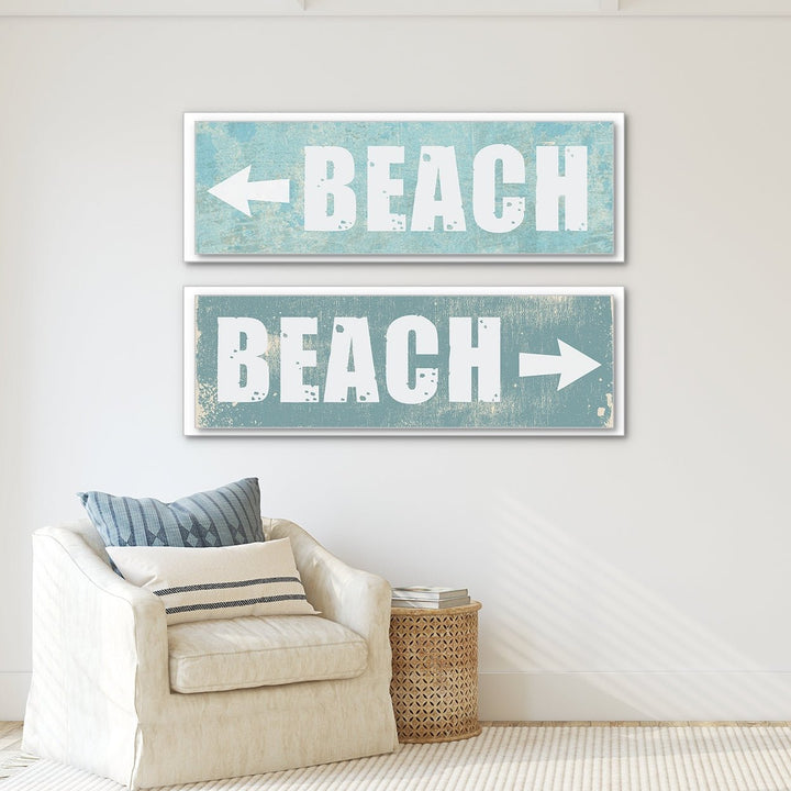 Custom Beach Sign Canvas Wall Decor