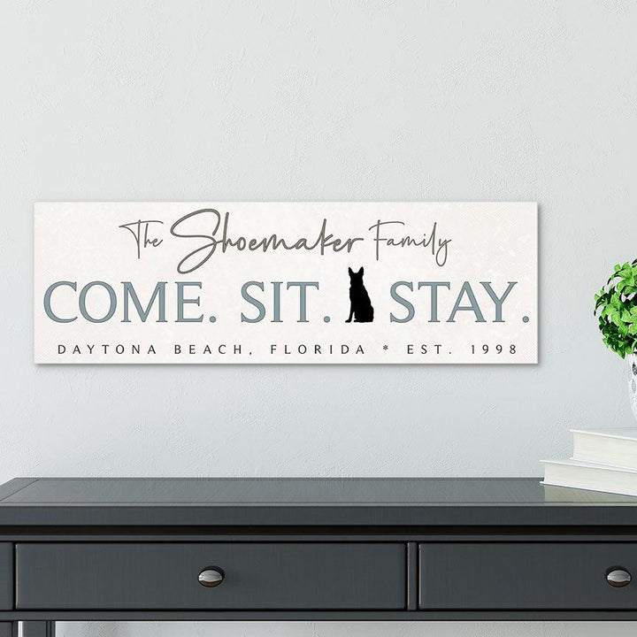 Personalized Dog House Canvas Sign - Catch A Star Fine Art