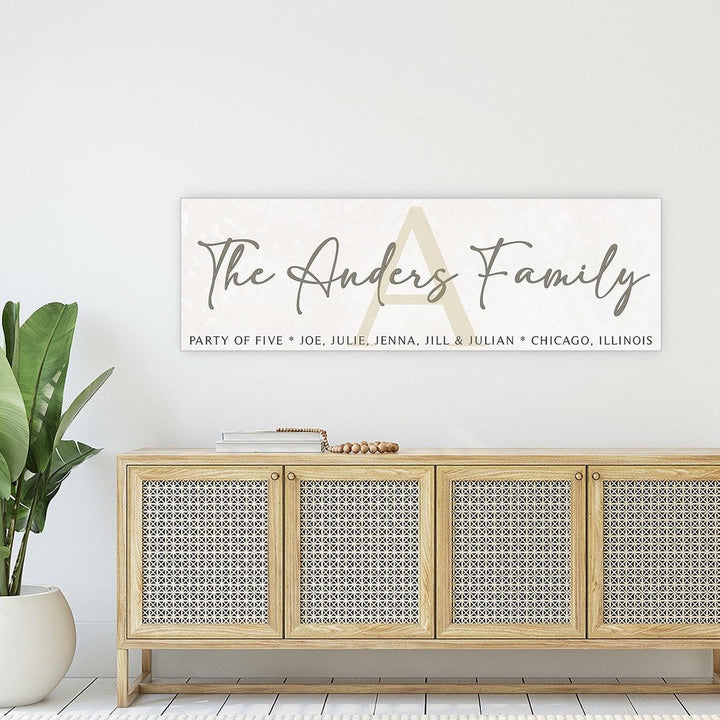 Personalized Family Name Canvas Sign - Catch A Star Fine Art