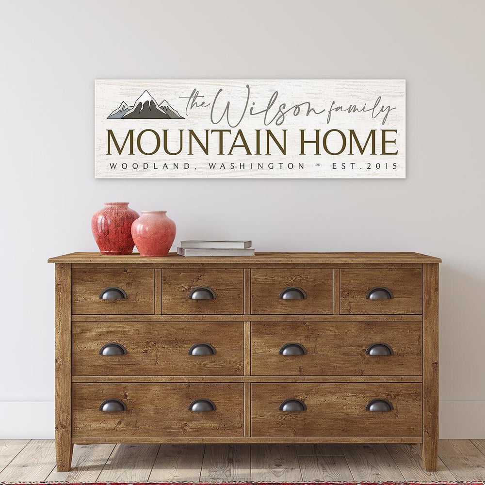Personalized Mountain Home Custom Canvas - Catch A Star Fine Art