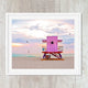 Pink #4 Art Deco Miami Beach Lifeguard Stand (horizontal) - Catch A Star Fine Art
