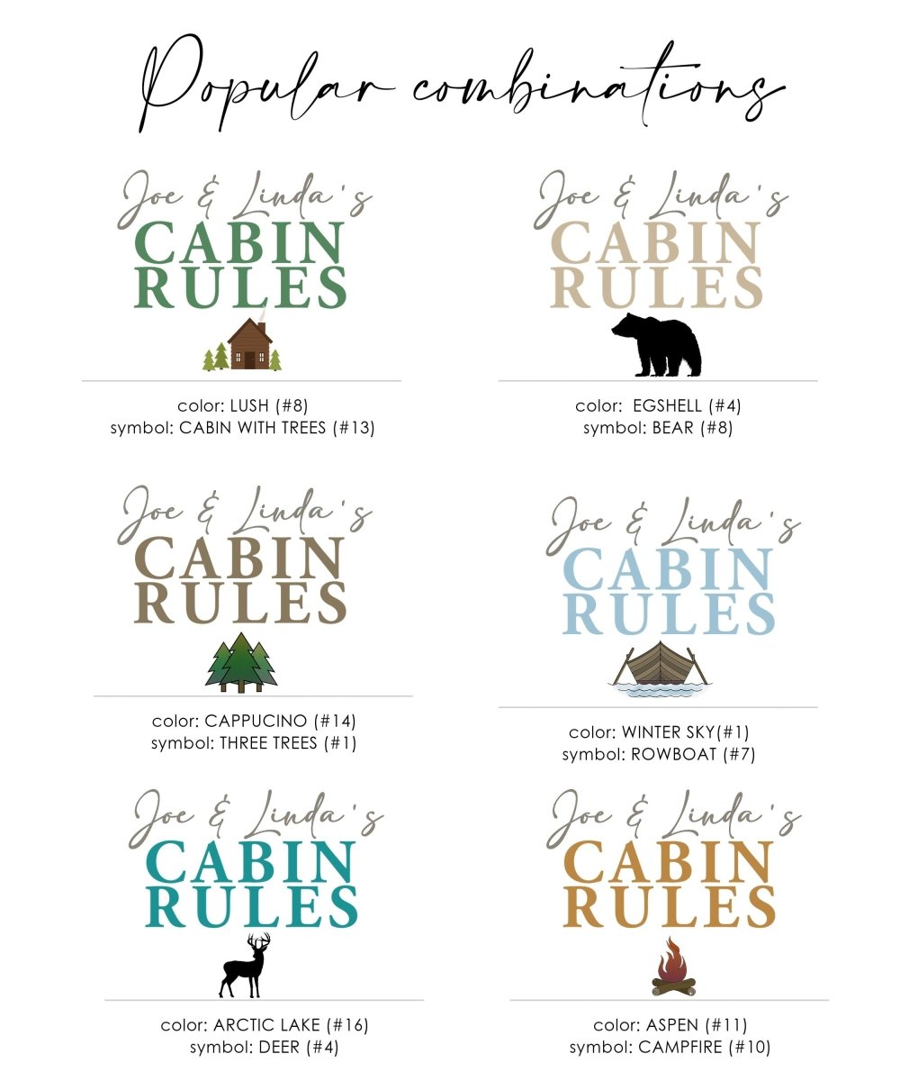 Cabin Rules Custom Canvas Wall Decor - Catch A Star Fine Art