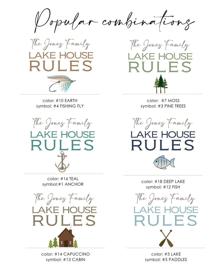 Lake House Rules Custom Canvas Sign - Catch A Star Fine Art